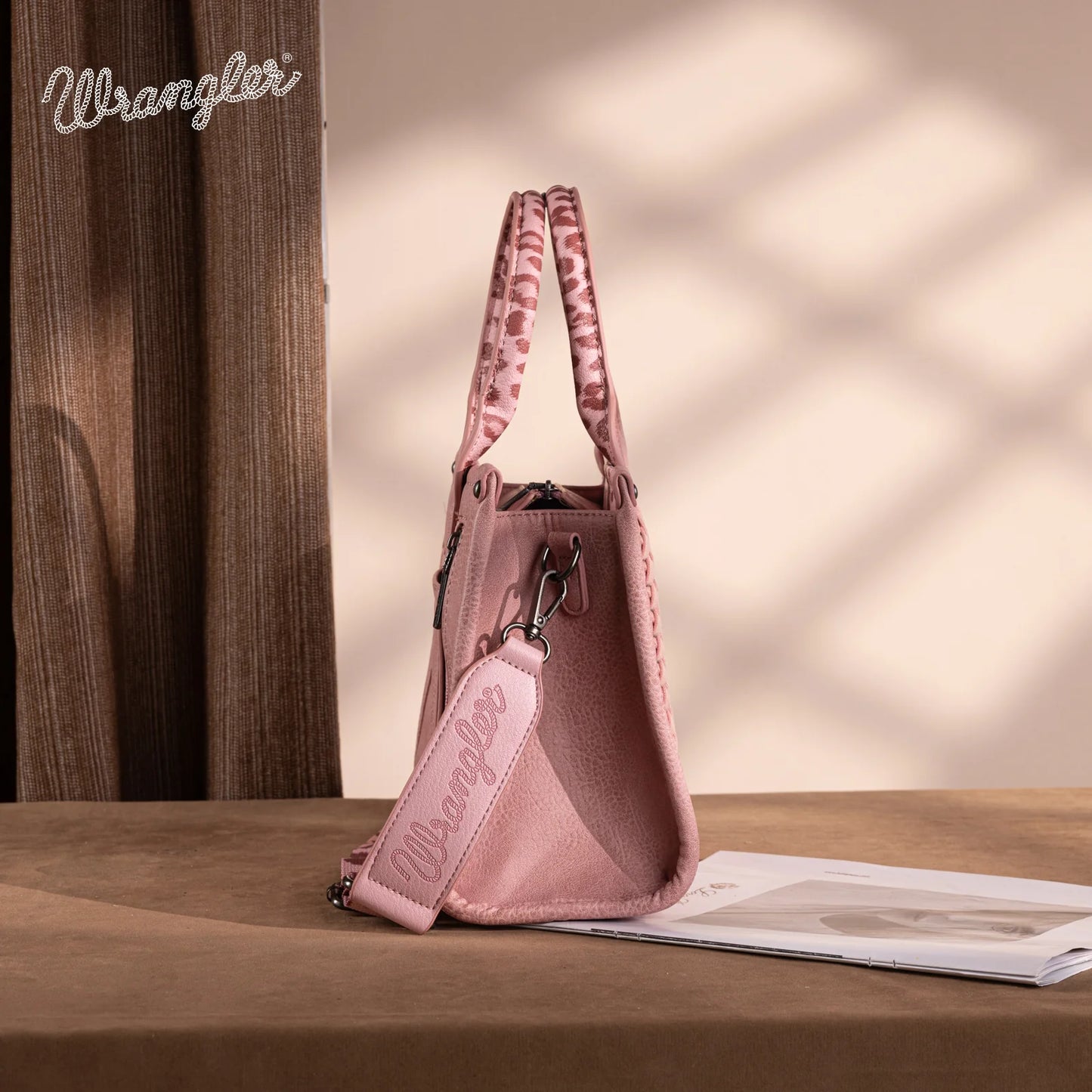 Wrangler Leopard Print Concealed Carry Tote/Crossbody
