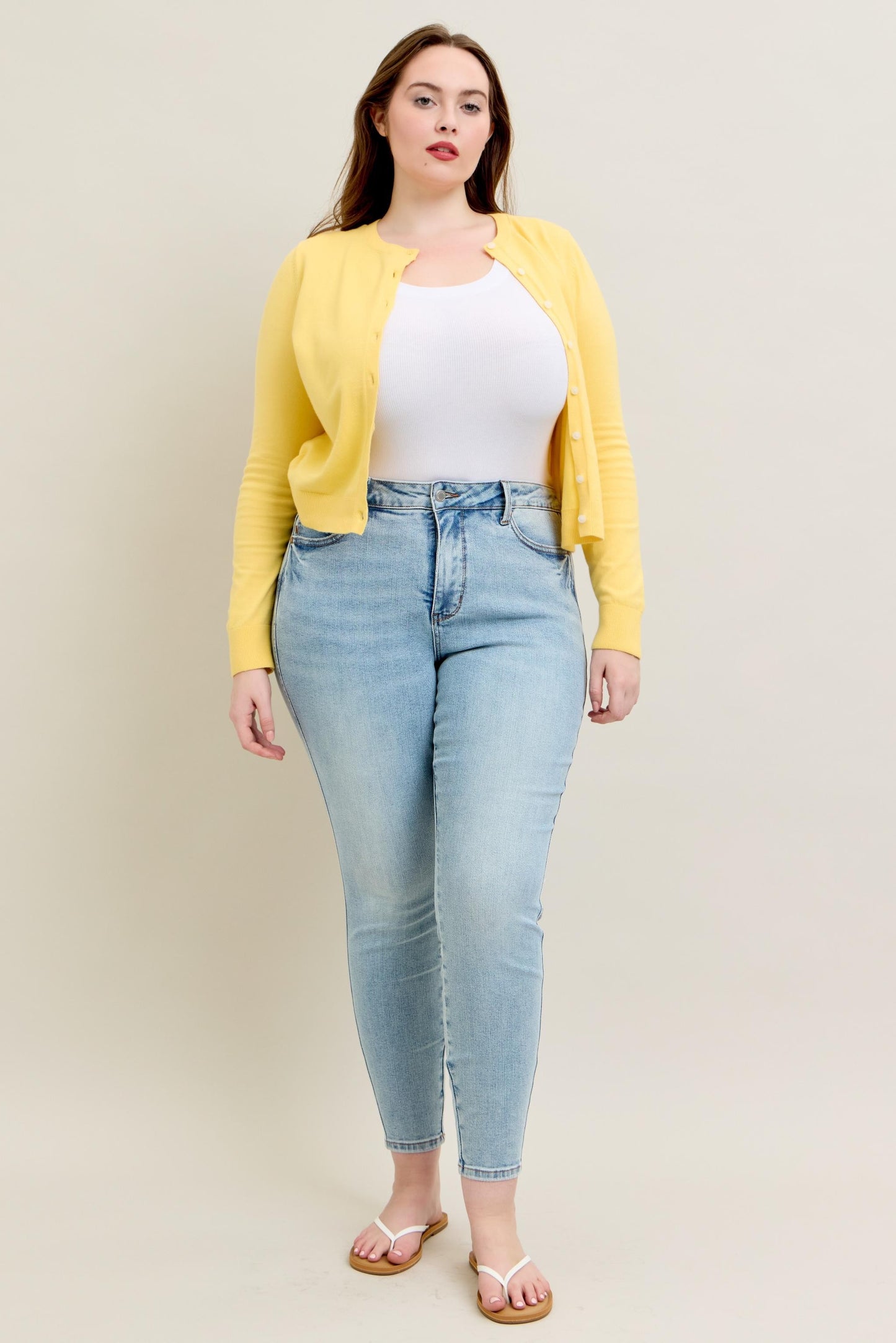Judy Blue Mid Rise Tummy Control Vintage Wash Skinny