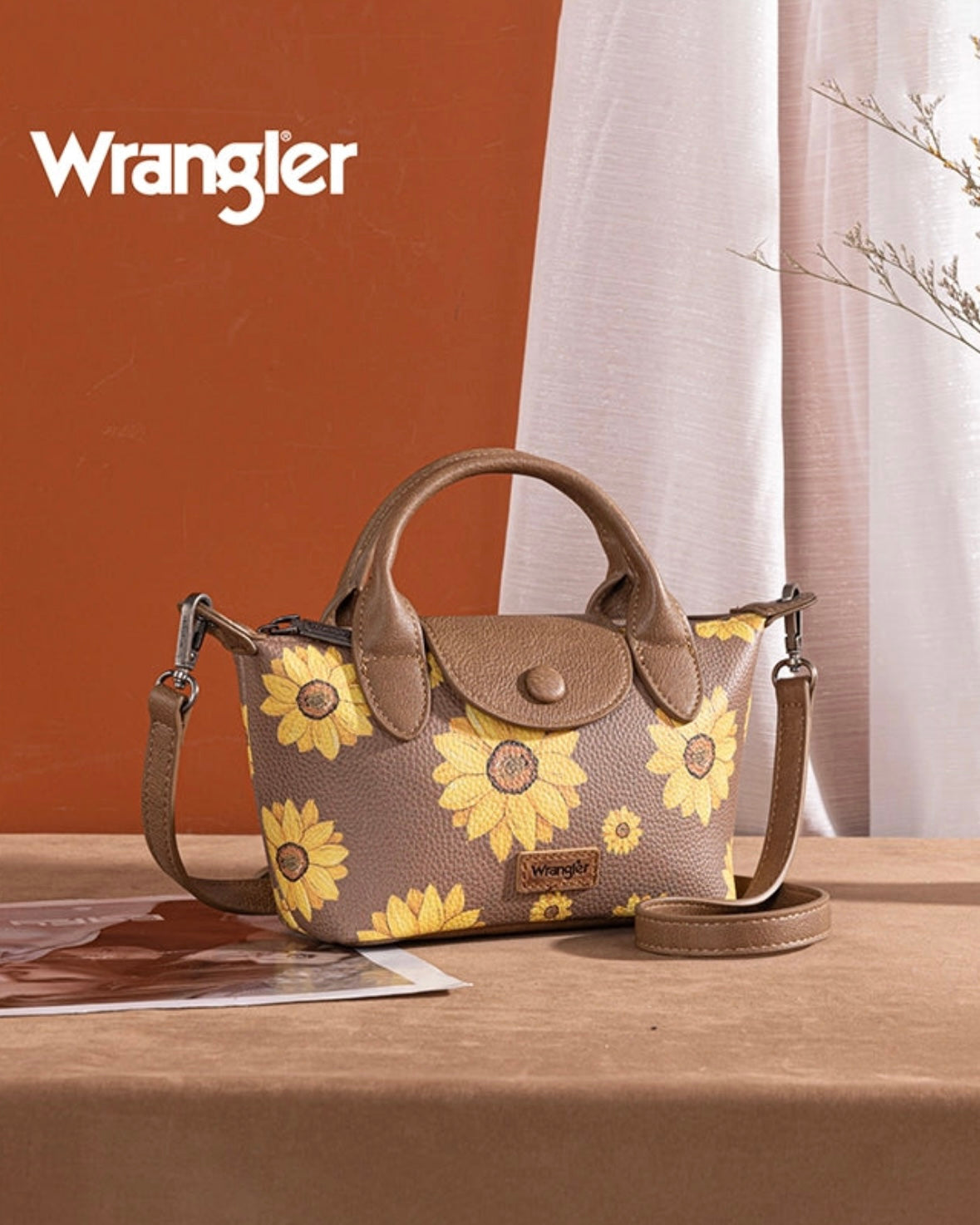 WRANGLER SUNFLOWER PRINT MINI CROSSBODY BAG