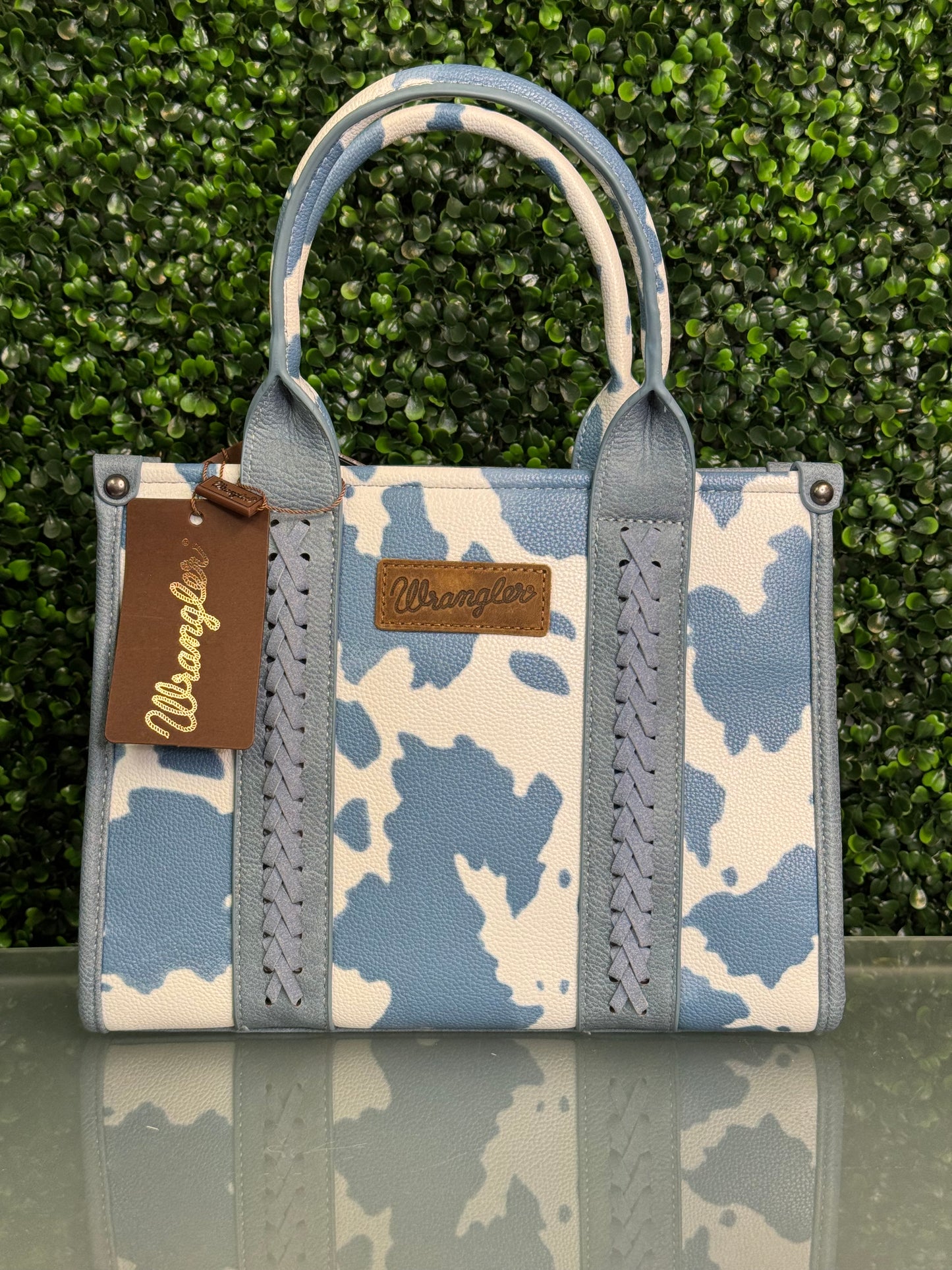 Wrangler Cow Print Concealed Carry Tote/Crossbody