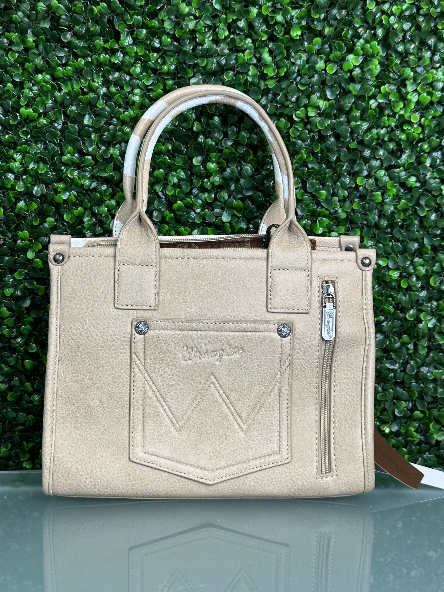 Wrangler Cow Print Concealed Carry Tote/Crossbody