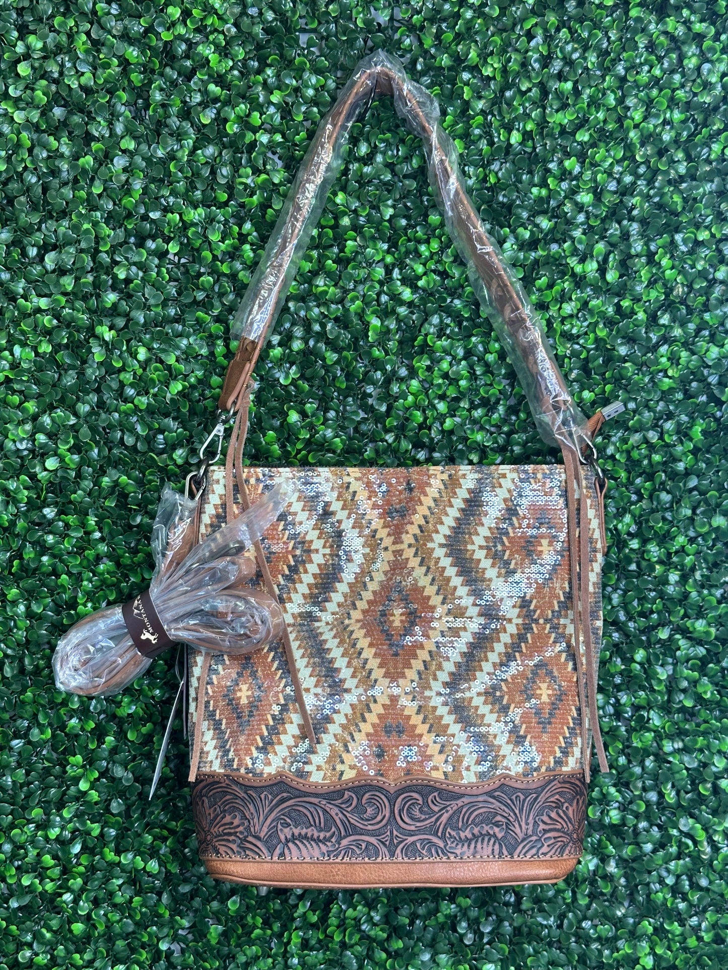 Montana West Tooled Aztec Collection Hobo