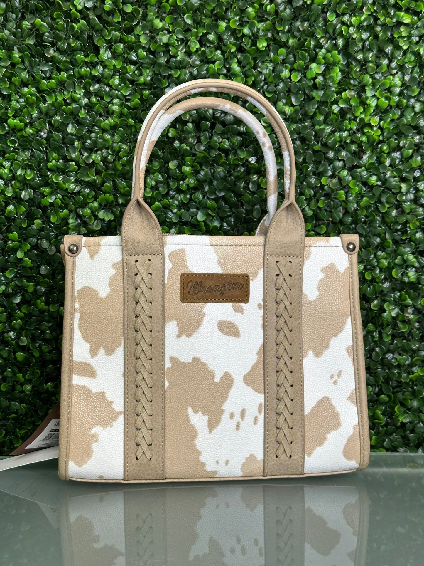 Wrangler Cow Print Concealed Carry Tote/Crossbody