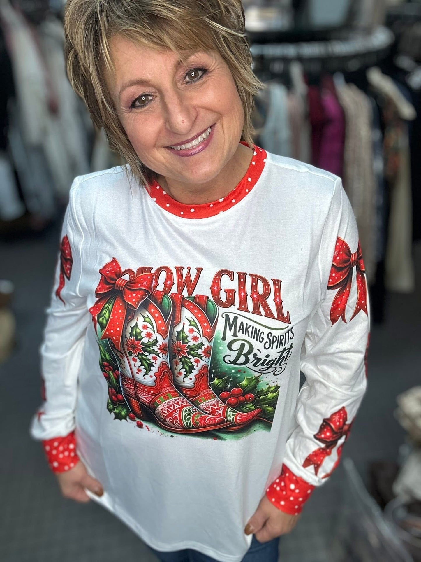 Cowgirls Christmas Long Sleeve