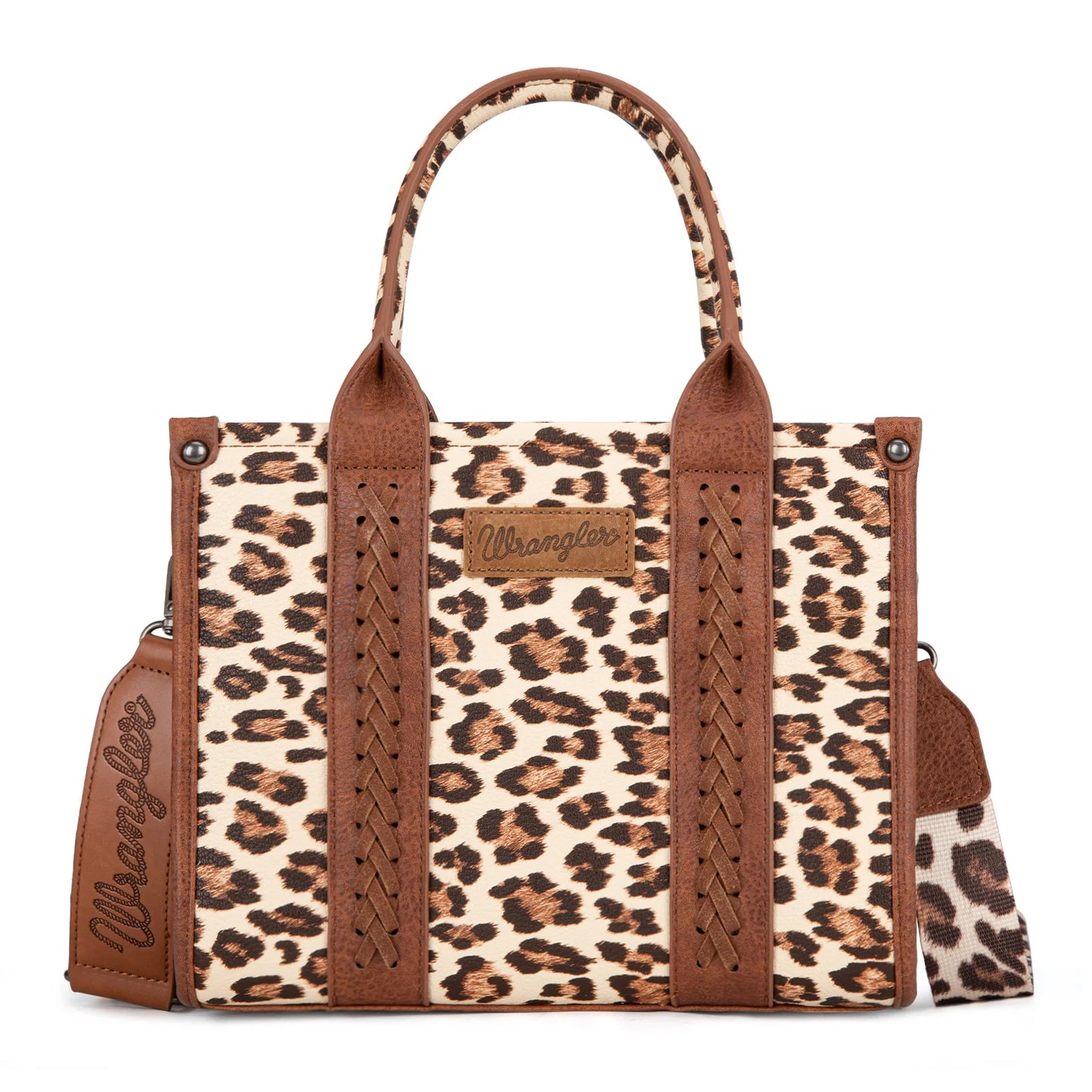 Wrangler Leopard Print Concealed Carry Tote/Crossbody