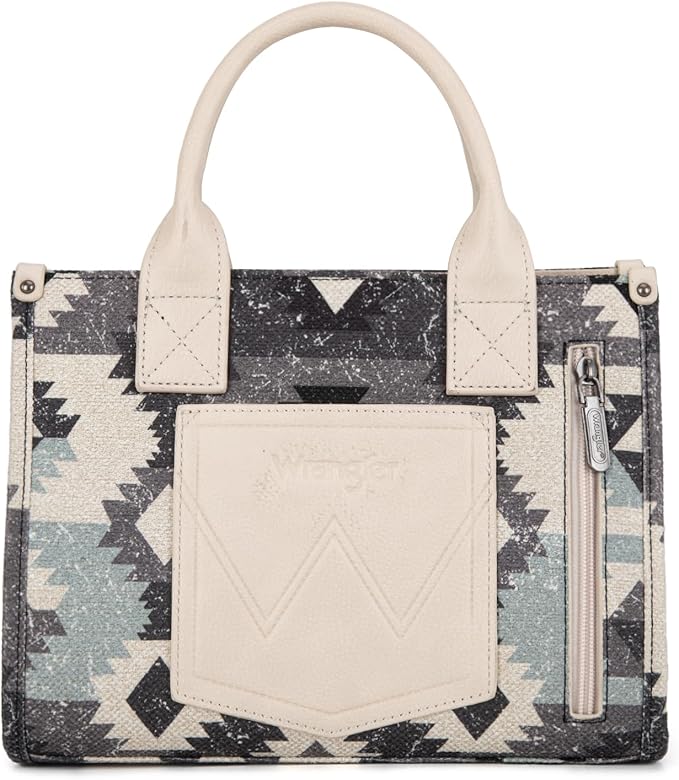 Wrangler Southwestern Pattern Dual Sided Print-Tote/Crossbody