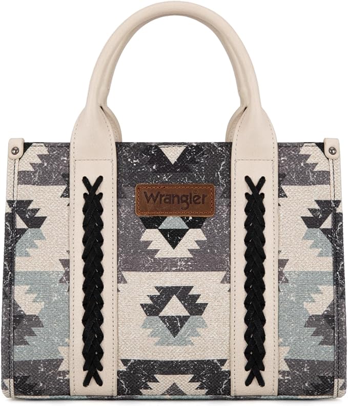 Wrangler Southwestern Pattern Dual Sided Print-Tote/Crossbody