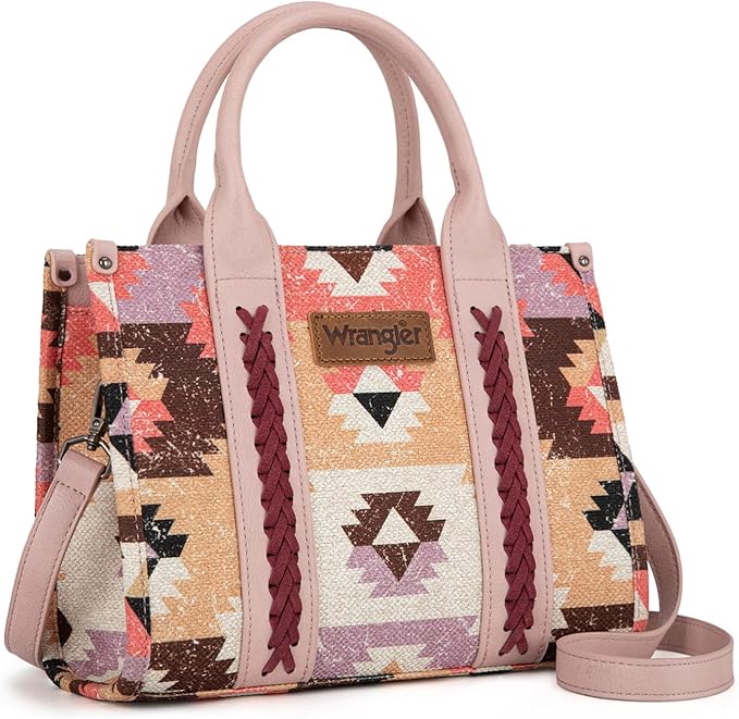 Wrangler Southwestern Pattern Dual Sided Print-Tote/Crossbody