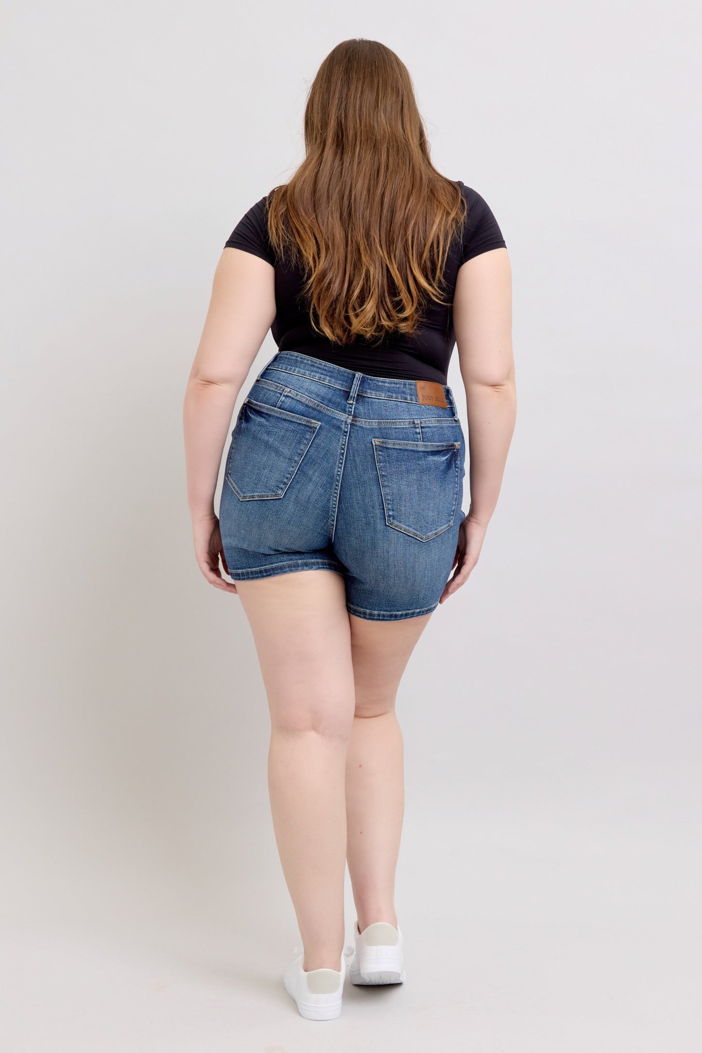 Judy Blue Tummy Control Mid Length Shorts