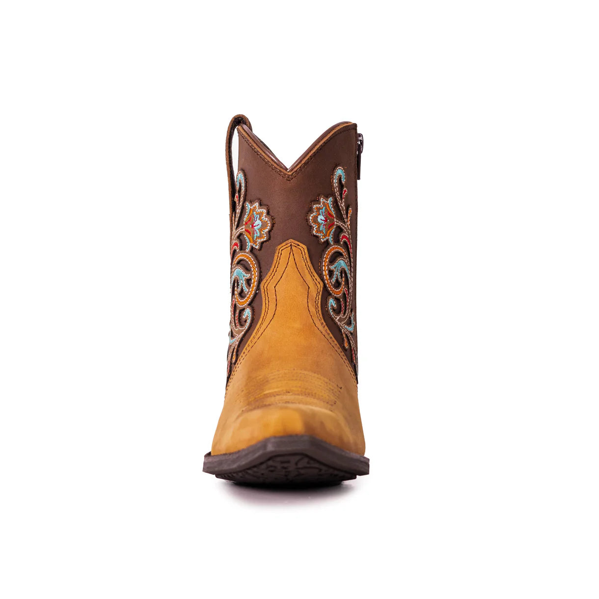 Montana West Women's Western Embroidered Cowgirl Boots - Full Grain Leather, Snip Toe