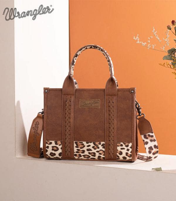 Wrangler Leopard Print Concealed Carry Tote/Crossbody