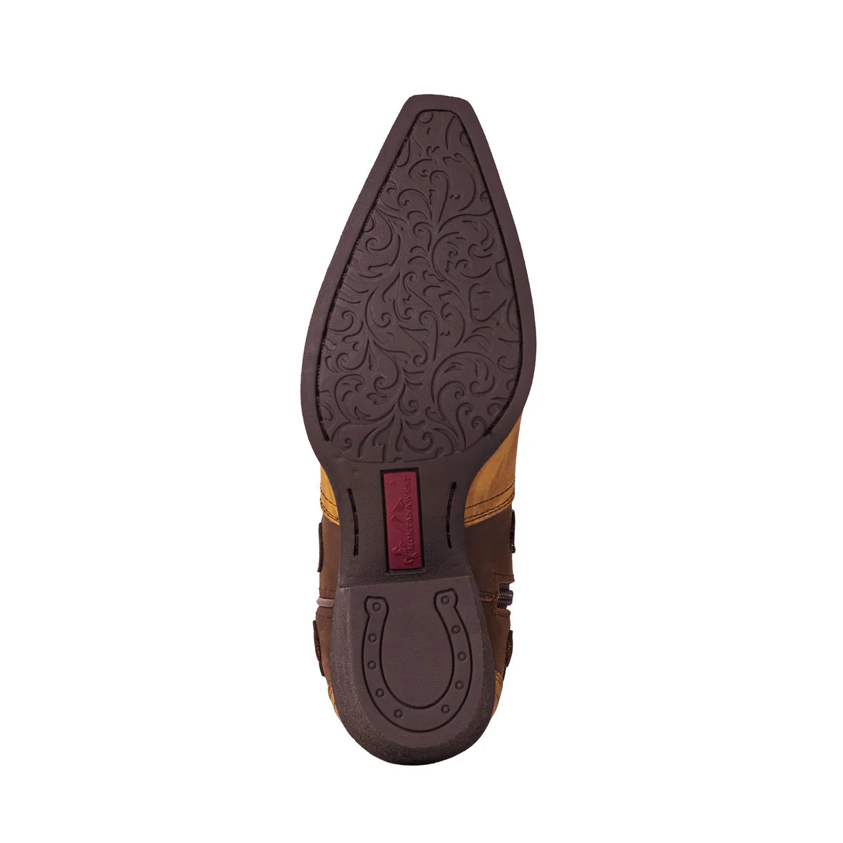 Montana West Women's Western Embroidered Cowgirl Boots - Full Grain Leather, Snip Toe