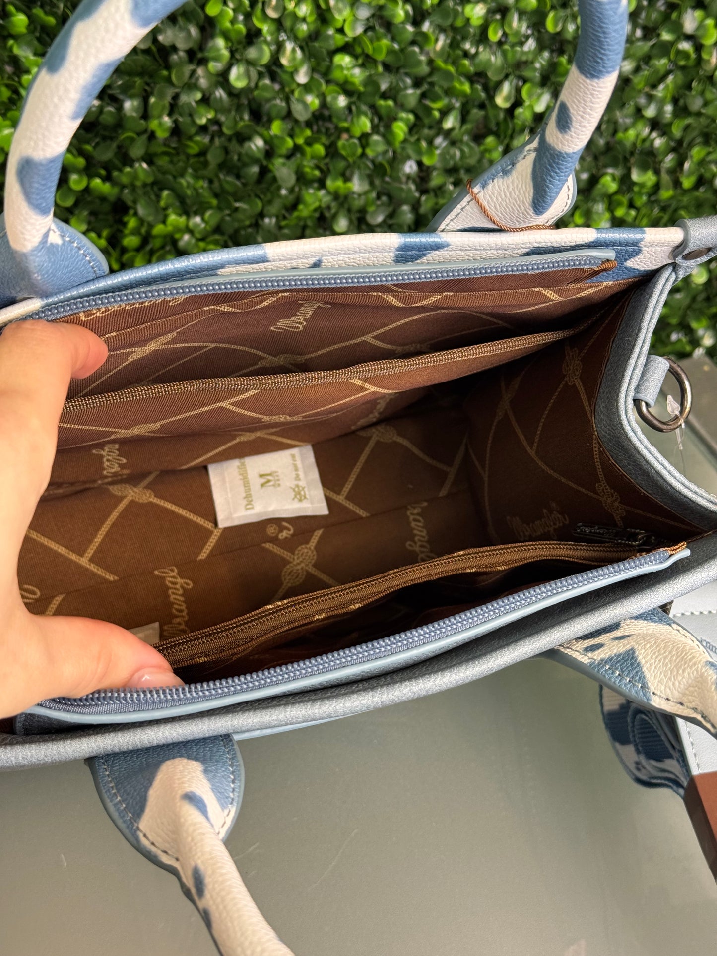 Wrangler Cow Print Concealed Carry Tote/Crossbody
