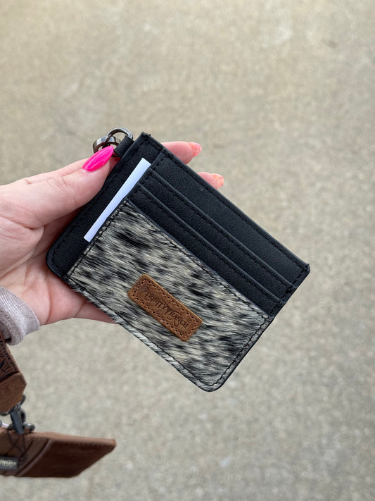 Trinity Ranch Hair-On Cowhide Collection Key Ring Card Case