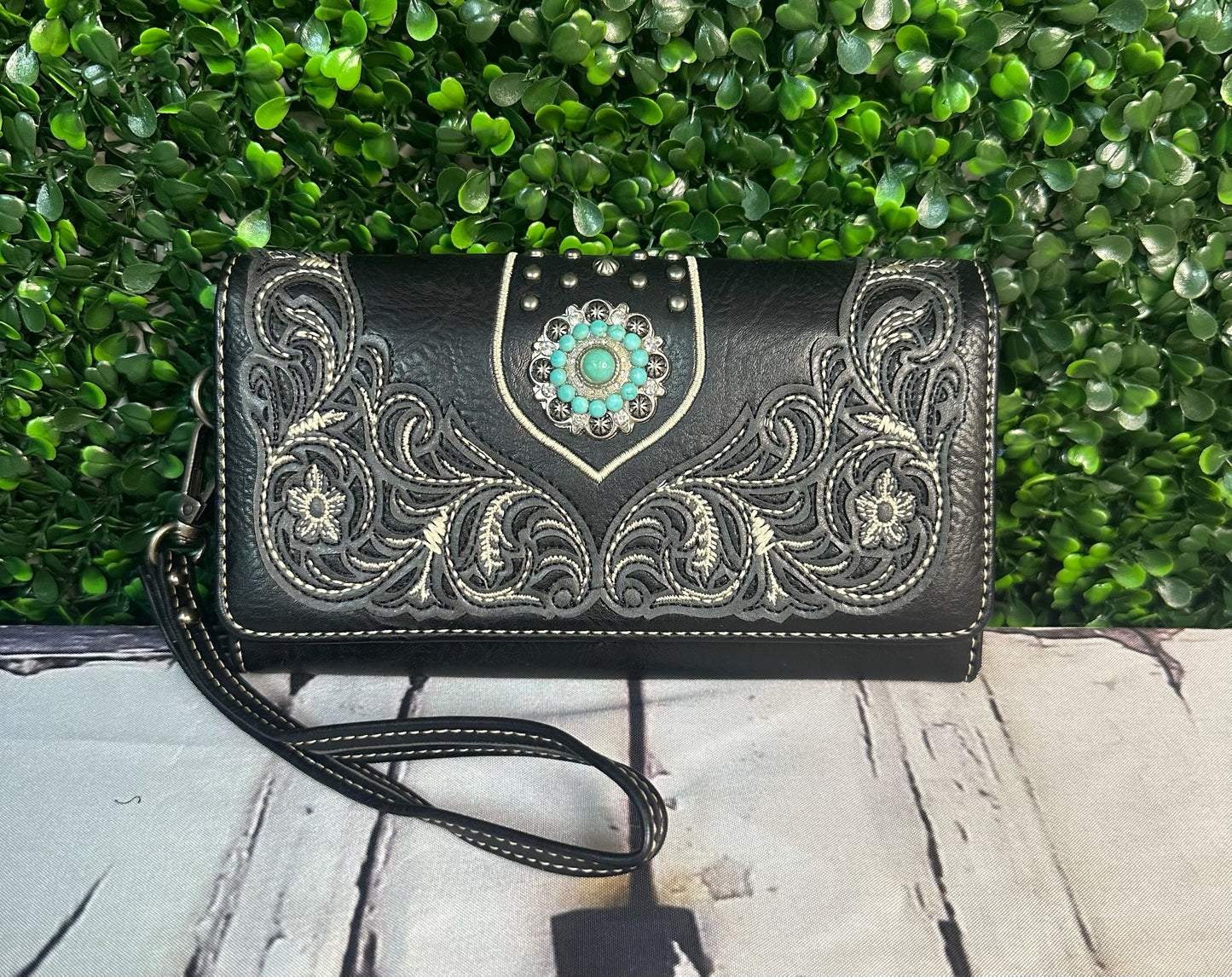 Montana West Concho Collection Satchel/Wallet Set