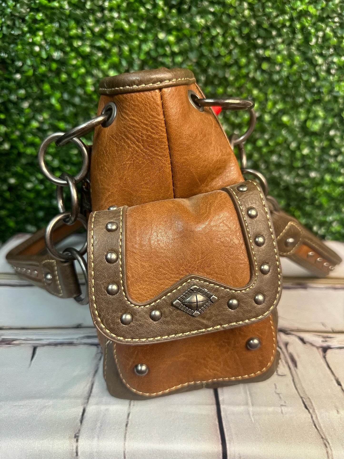 Montana West Concho Collection Satchel/Wallet Set