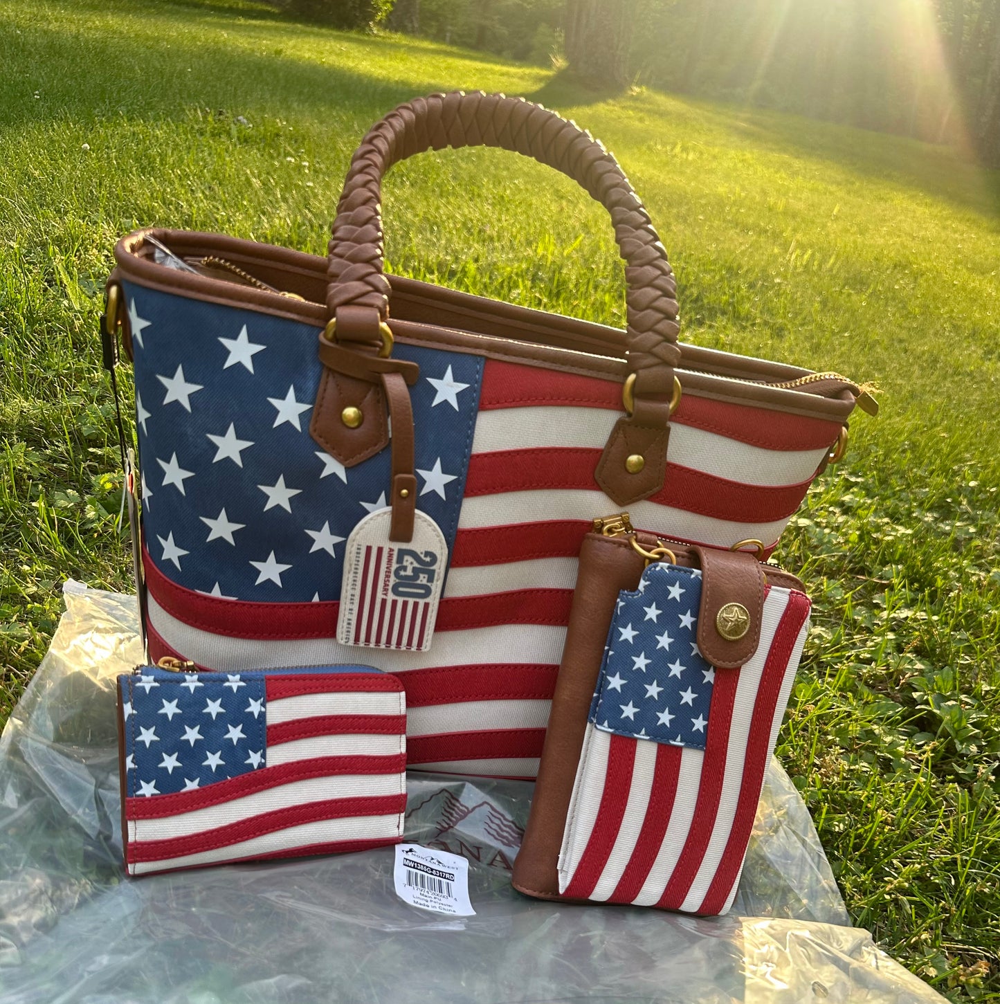 Montana West Vintage American Flag Collection - Red