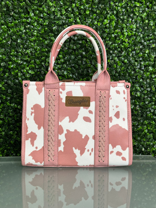 Wrangler Cow Print Concealed Carry Tote/Crossbody