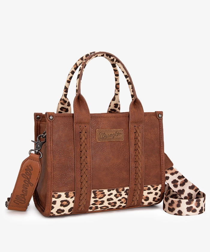 Wrangler Leopard Print Concealed Carry Tote/Crossbody