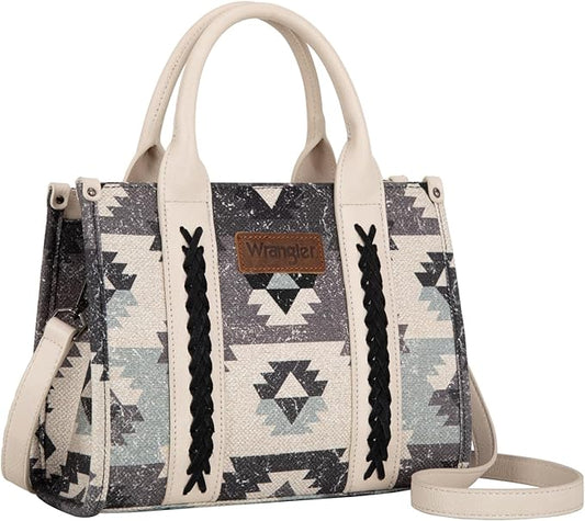 Wrangler Southwestern Pattern Dual Sided Print-Tote/Crossbody