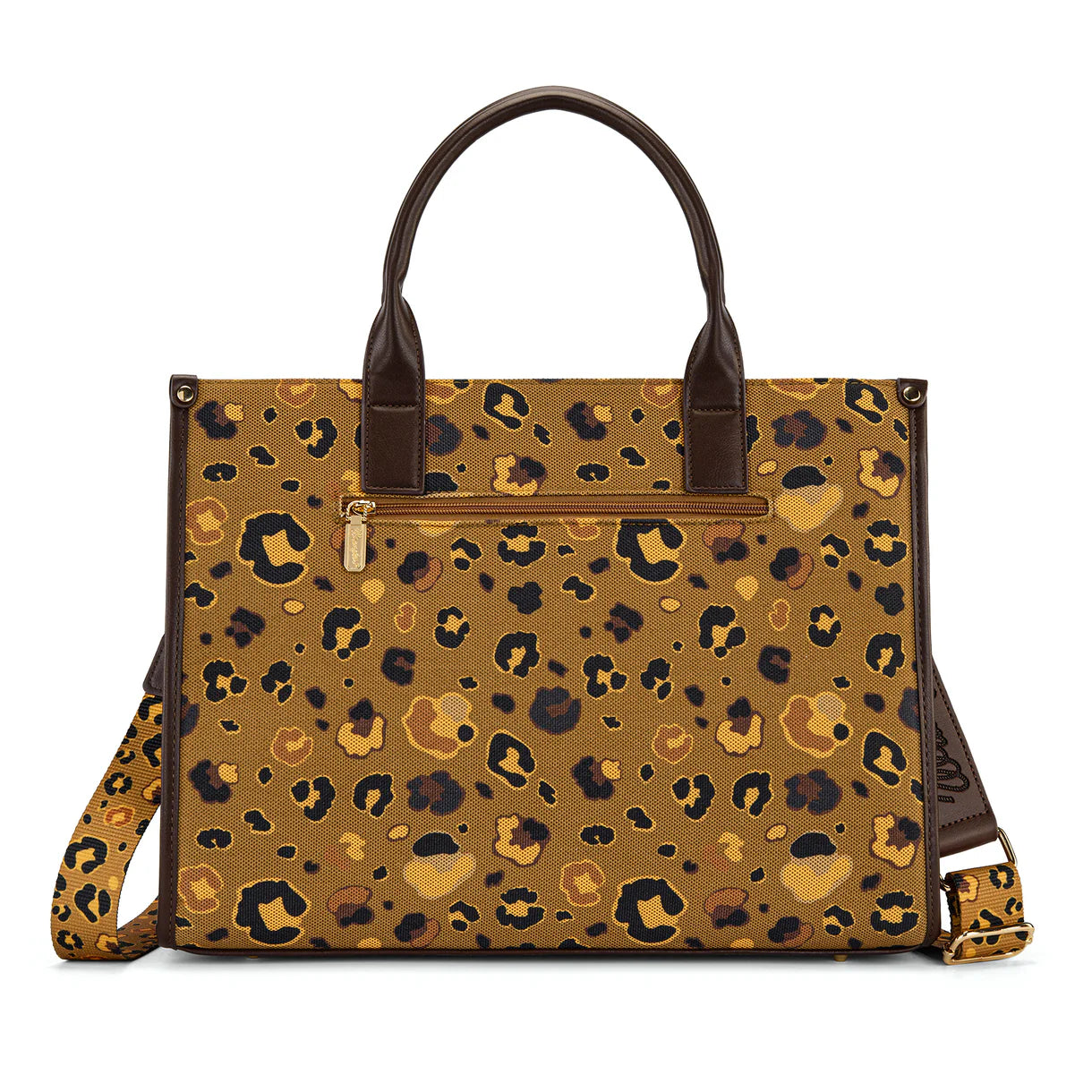 Wrangler Leopard Print Canvas Oversized Tote with Adjustable Strap